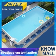 🔥Super pool Set🔥INTEX Super Large Swimming Pool Family Bracket Metal pool Kolam renang Kolam mandi b