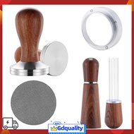 [JDZH] 4pcs 51mm Portafilter Accessory Set Coffee Tamper Dosing Ring & Tamper Mat Set