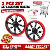 2Pcs Universal Replacement Shopping Trolley Cart Wheel
