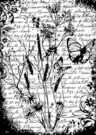 Tim Holtz Cling Stamp 2.5"X3.5"-Flutter -COM-022