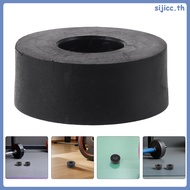 2 Pcs Gym Equipment Anti Foot Pad Anti- Rubber 6.30X6.30X2.50CM Black sijicc