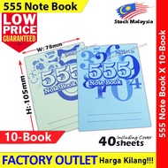 【10-Book】555 Note Book 1 X 10-Book Buku Kecil 555 Single Line Buku 555 Notebook #40page #36page #32p