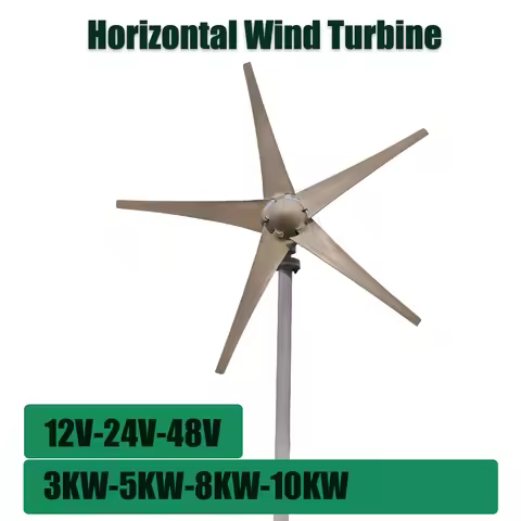 12V/24V/48V Horizontal Wind Turbine Generator 3KW/5KW/8KW/10KW Wind Power Generator with Controller