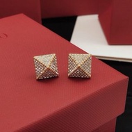 Valentino outlet鉚釘方形耳環