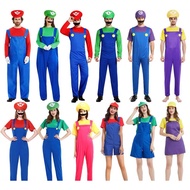 [SG Seller] Adult Super Mario Luigi Halloween Dinner Dance Jumpsuit Cosplay Costume Play Party