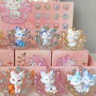 Twelve Zodiac Signs Nine-Tailed Fox Blind Box, Cute Figurine, Resin Mini Fox Ornament, Surprise Birt