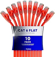 Cat 6 Ethernet Cable 25 ft - with a Flat, Space-Saving Design High-Speed Internet & Network LAN Patc