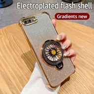 For iphone 8 Plus Case Shockproof Electroplated TPU Rotating Gyro Stand Cover Phone Casing For IPhon