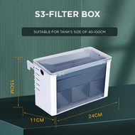 YEE Fish Tank Filter Box Three-In-One With Multi-Layer Filtering | Aquarium Filter | Filter Media