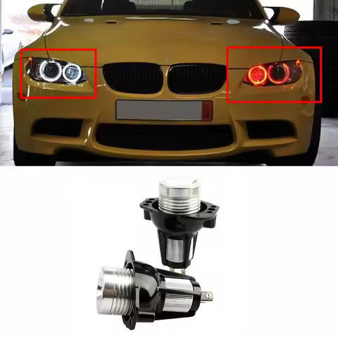 2PCS 10W LED Angel Eyes Marker Lights Bulbs Error Free White/Red/Blue for BMW E90 E91 3 Series 325i 