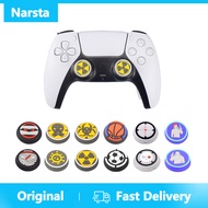 Narsta จอยสติ๊กฝาจับแท่งเก็บข้อมูลซิลิโคน2ชิ้น PS4 PS5 PS3 Xbox One/360 Slim Series X/s Switch Pro เกม ThumbStick