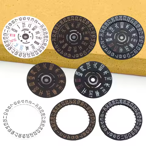NH Movement Date Week Wheel Dial Kanji Wheel Mechanical Movement NH35a NH36a Crown at 3.0 3.8 4.1 Da