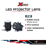 Fog Light Bi-LED Projector Model F8 70W 6500LM 6000K White Blue lens Size 3 Inches