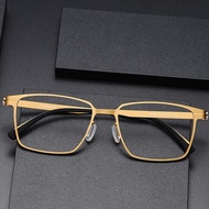 Large Frame Glasses Frame German ic Same Style Berlin 80995 Screwless Pure Titanium Business Square 