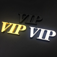 New Style Unique VIP Car Logo Car VIP Word Logo Side Logo Decorative Sticker Modified Metal Tail Log