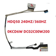 Lcd cable screen displayport cable replacement for DELL alien p109f m15 r6 r7 2.5k 240/360hz 0kcd6w 
