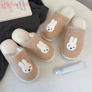 HARRIETT Winter Rabbit Plush Slippers, Fluffy Cartoon Warm Fur Slippers, Anime Bunny Rabbit Anti Sli