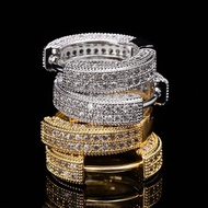 New Hip Hop Earrings Full Diamond Earrings from Europe and America Hip Hop Classic Earrings with Dia