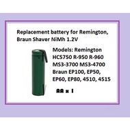 Replacement Battery for Electric Shaver Braun EP100, EP50, EP60, EP80, 4510, 4515 (Ni-Mh Battery Cel