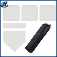 Bucwxa Baseball Base Set Softball Base Set 5pcs Baseball Rubber Bases Set with Home Plate for Softba