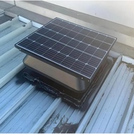 14' 60W HVAC Solar Powered Axial Flow Fan Industrial Ventilation Roof Cooling Fan Replacing Wind Tur