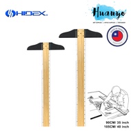 Hidex Wooden Double Side T Square Ruler  (90cm,35 inch / 105cm,40 inch - CM / Inch Reading)