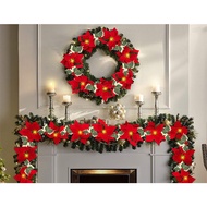 《 SG Local stock》Christmas decoration door window wreath mini Christmas tree gift hanging props background accessories