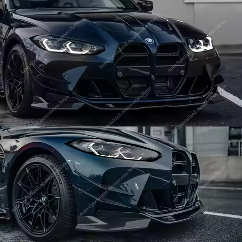 For BMW G81 G82 G83 G80 Gloss Black Front Canards 3.0T Real M3 M4 M Competition 2021-2023 Front Bump