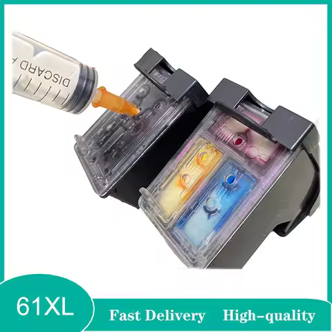 Vilaxh Refillable 61 XL Ink Cartridge Replacement for HP 61XL HP61 Deskjet 1000 1050 1050A 1510 2000
