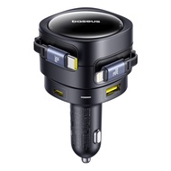Baseus ที่ชาร์จในรถ 90W รุ่น Enjoyment Max Car Charger C+L Cables & U+C Ports Cables สีดำ