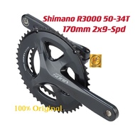 SHIMANO FC-R3000 R3000 SORA CRANKSET 50/34T 170MM 2X9 Speed