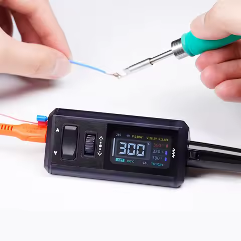 MINIWARE TS1M Mini Soldering Station H100 True-Color LED Effects T245 Handle and C210 Portable Digit