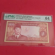 Uang kuno 100 Soekarno 1960 PMG 64