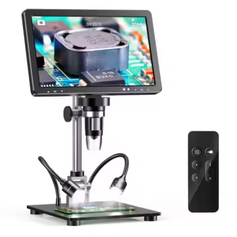 DM12 1500X Digital HD Video Microscope Coin Magnifier 20MP HDMI Electronic Microscope for Soldering 