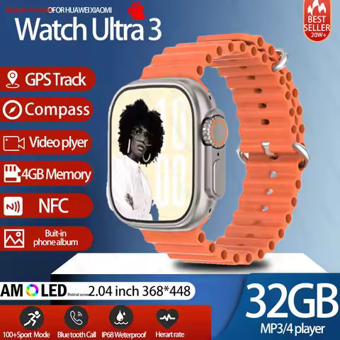 2025 New IOS DT Ultra 3 High-End Business Watch 32G Large Memory Album Smartwatch Men Sports Fitness