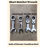 6-19mm Short Quick Ratchet Wrench Mini 72 Teeth Flexible Head Combination Spanner Spanar Pendek Rach
