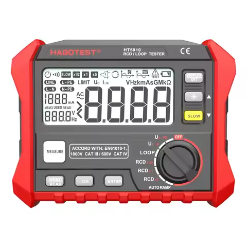 Habotest Leakage Switch Tripping Tester Measuring Rcd Loop Resistance Electric Electrical Instrument
