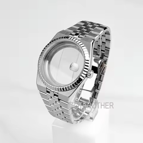 New 39.5mm NH35 Watch Case For Seiko Land-Dweller NH35 movement Fit 33.8mm Dial 904L Stainless Steel