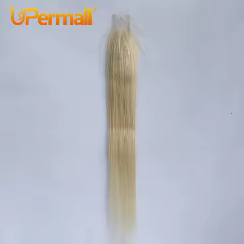 Upermall Kim K 2x6 613 Swiss Hd Transparent Lace Closure Straight Body Wave Deep Part Brazilian Remy