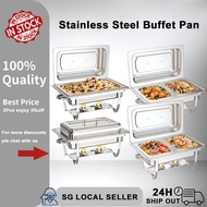 Stainless Steel Buffet Pan Food Tray Set with Warmer Buffet Stove Chaffing Dish Party Catering Buffe
