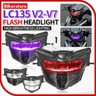 LC135 V2 V3 V4 V5 V6 V7 New Headlight LED Flash Lampu Depan Kelip-kelip Light Yamaha LC V2-V7 Head L