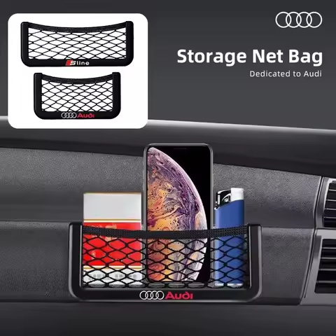 Car Styling Car Storage Net Automotive Organizer Bag For Audi Sline TT Q2 Q3 Q5 Q7 Q8 A3 A4 A5 A6 A7