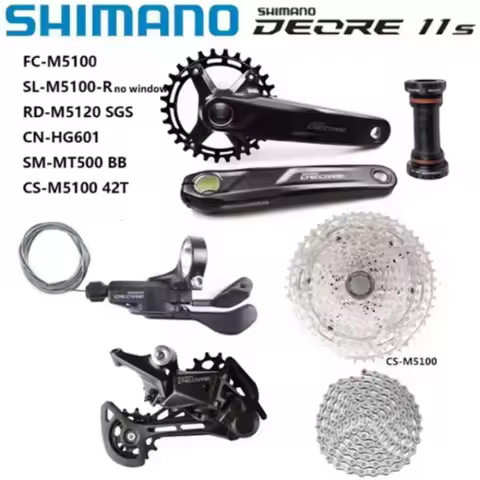 SHIMANO Deore M5100 Groupset 1x11S Speed Crankset Shifter Lever Crankset 42T 51T Cassette Rear Derai
