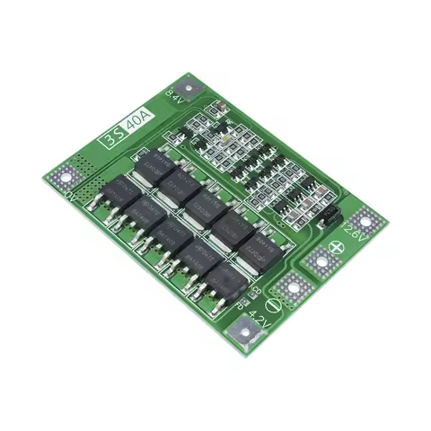 BMS 3S 12V 40A Balancer 18650 Lithium Battery Protection Board 3S BMS Li-ion Charger Charging with B