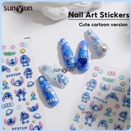 Nail Art Sticker 3D Stitch Cartoon 5d Waterproof