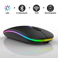 Bluetooth Wireless With USB Rechargeable RGB Mouse BT5.2 For Laptop Computer PC Macbook Gaming Mouse