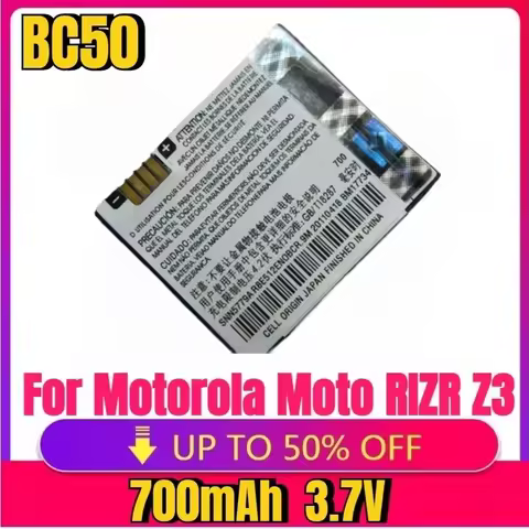 For BC50 700mAh New High Quality Battery for Motorola RIZR Z3 ROKR Z6m SLVR L2 L6 L7 KRZR K1 K2 R1 Z