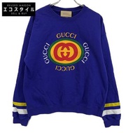 二手 Gucci 紫色 747809 GG 正面 Logo 衛衣，M 碼