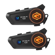 GEARELEC C2 หมวกกันน็อครถจักรยานยนต์ 5.3 ชุดหูฟังบลูทูธอินเตอร์คอม 50M 2-Rider IP67 กันน้ําBTการสื่อ