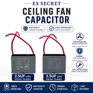 Ceiling Fan Capacitor 2.5UF 3.5UF 450VAC For KDK Deka Alpha Elmark Wings Rubine Khind Panasonic Pens